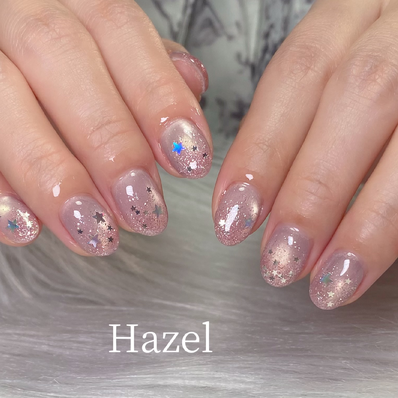 流れ星ネイル💫マグネットベース＋ラメグラデ
