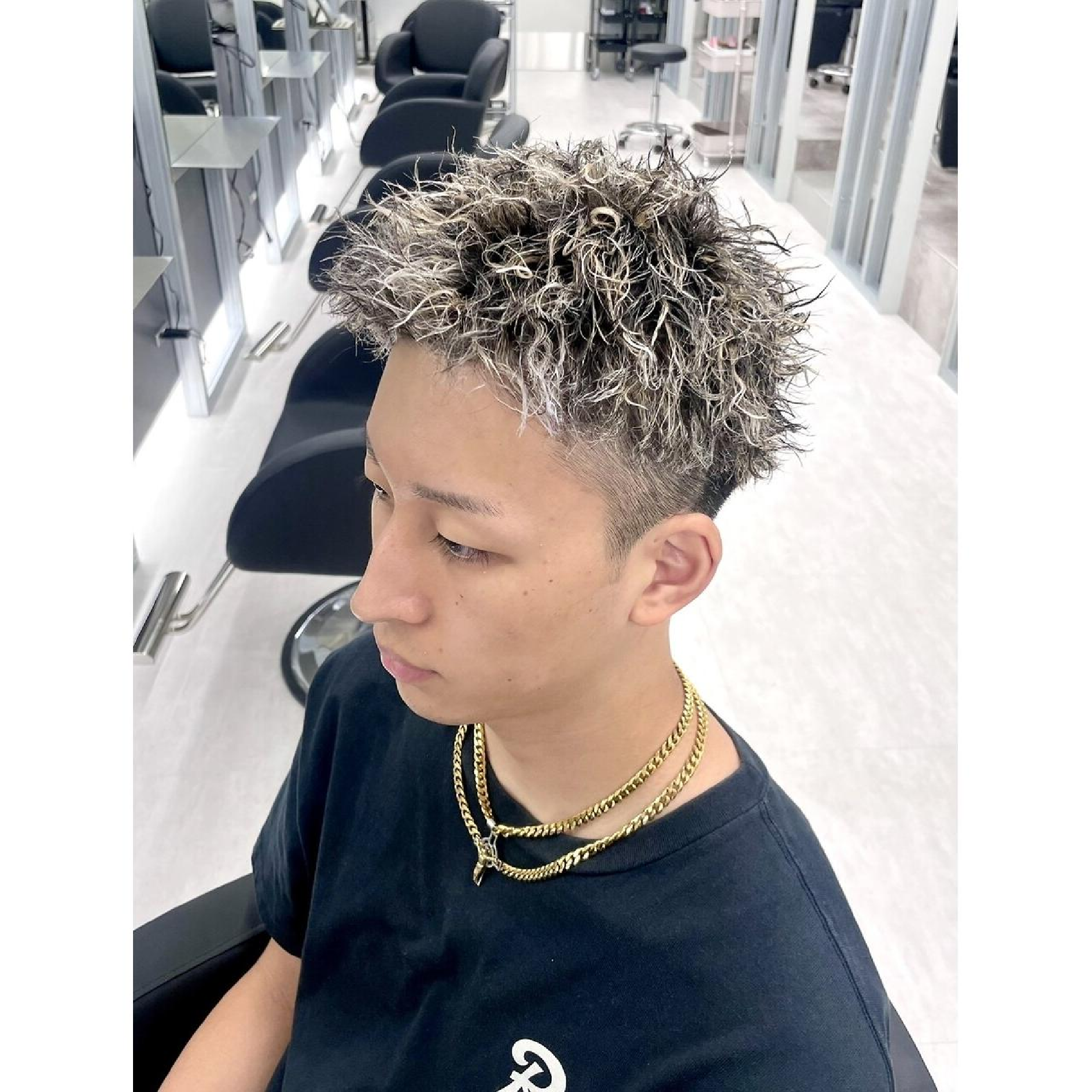 【福永指名限定】メンズパーマ+ハイライト+カット