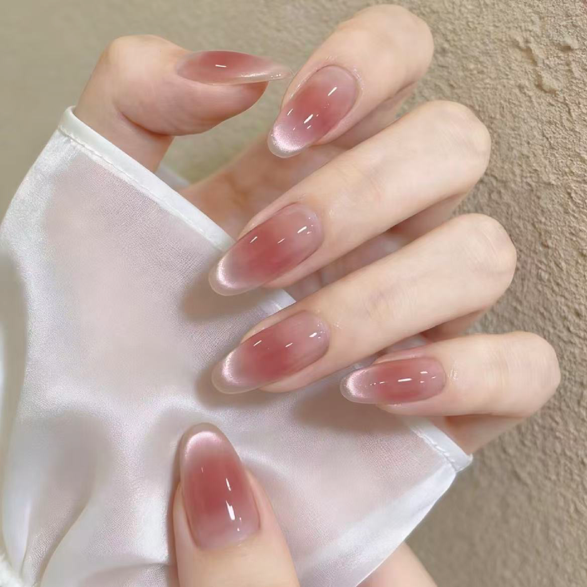 HAND【オフ込み】 チークネイル➕マグネット🧲グラテーション(パーツ別料)
