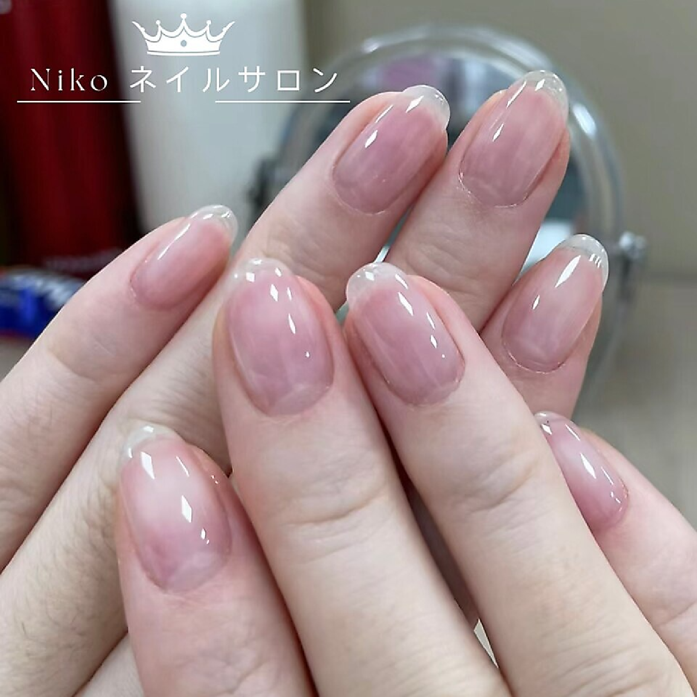 【クリアジェルネイル* 】自爪を守る目的でクリアネイル 3990円