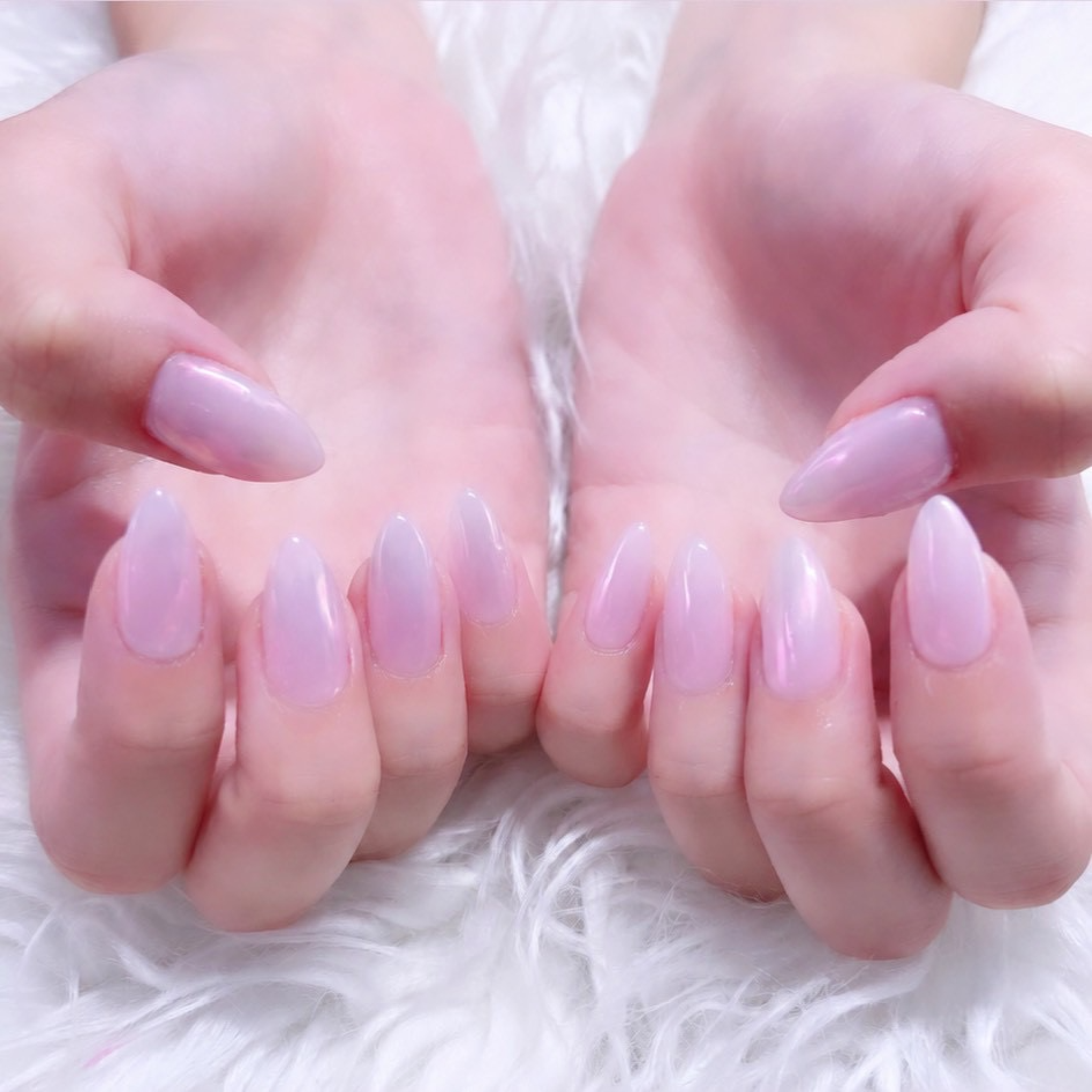 ハンド🩵オーロラネイル