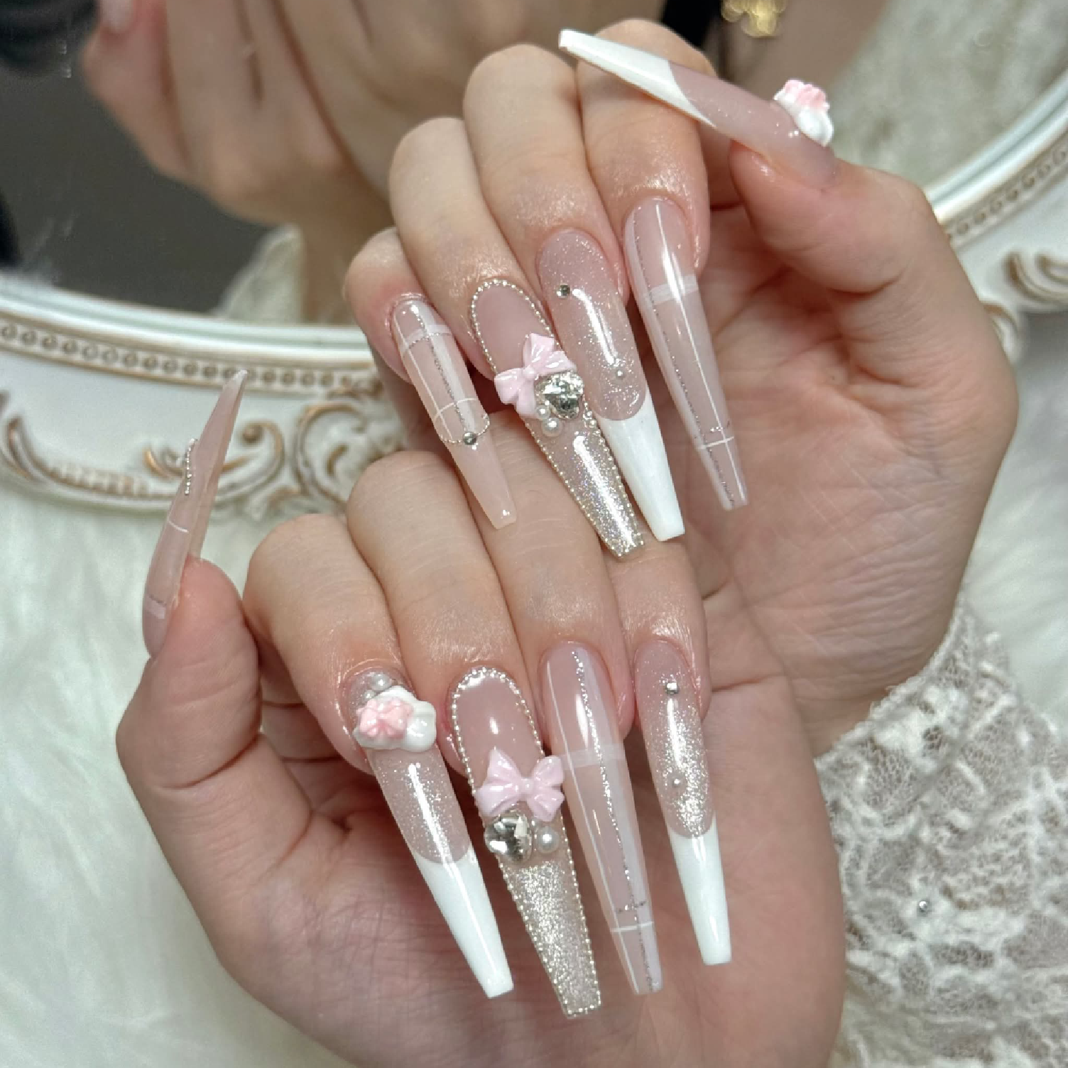 EXTRA LONG-3XL チップ10本🎀やり放題、パーツ付け放題