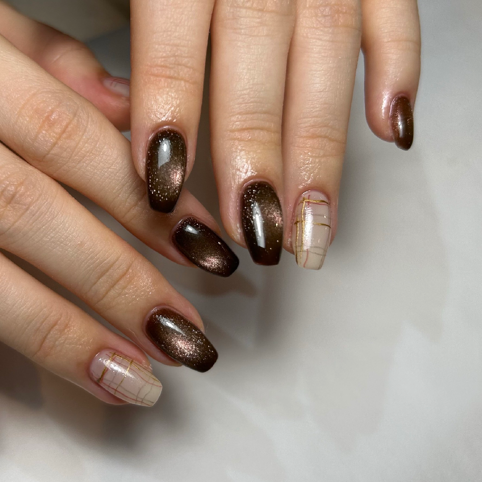 《HAND》ミラー/オーロラ／マグネット／フラッシュ／アート2本　シンプルコース