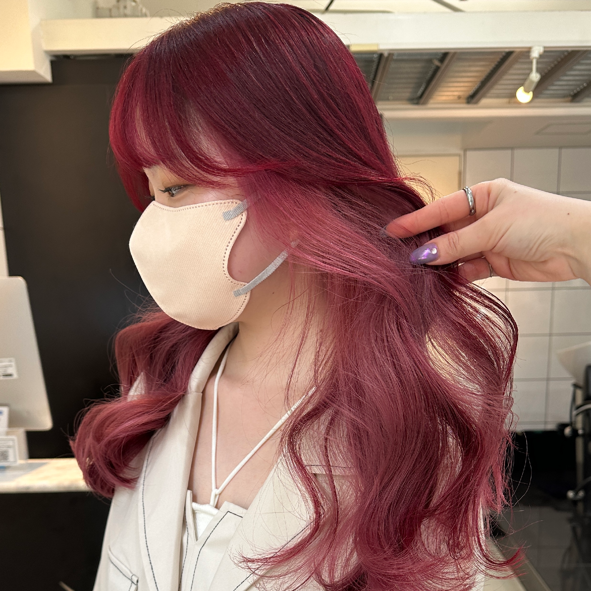 韓国トレンドカット♡プレミアム艶カラー♡デザイン(ブリーチ有)