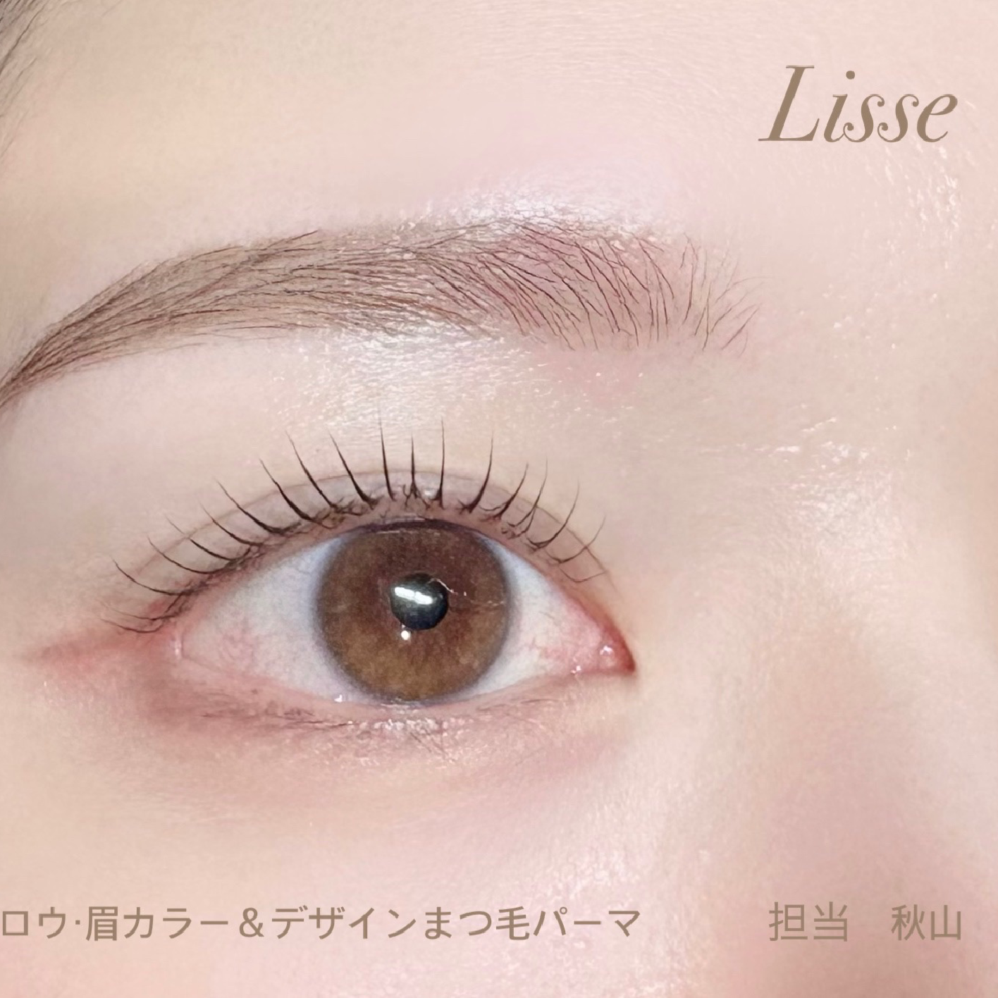 【再来】デザインまつ毛パーマ＋美眉スタイリング+美眉カラー