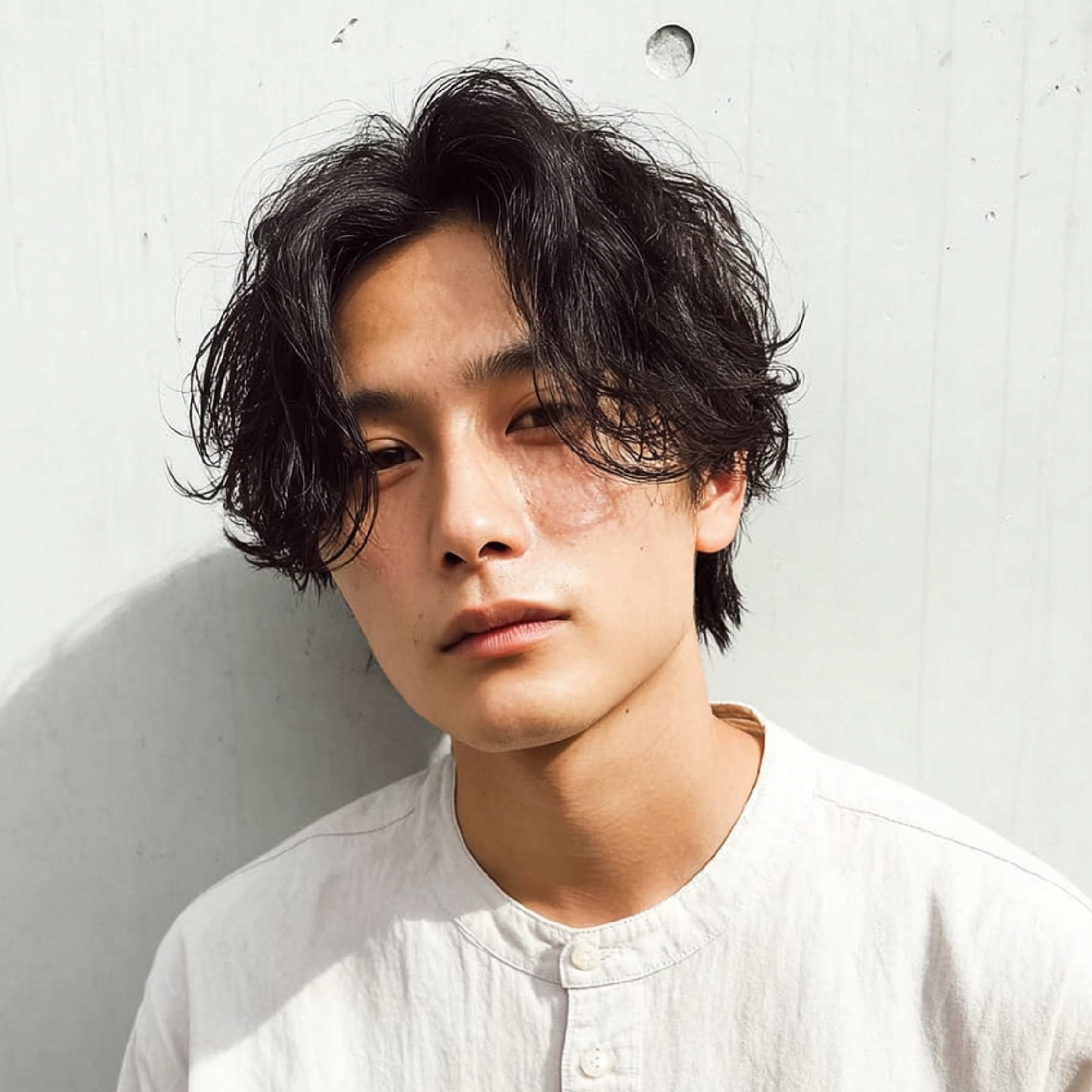 【髪への負担を軽くする】メンズカット+パーマ(ケア剤付き) ￥15400