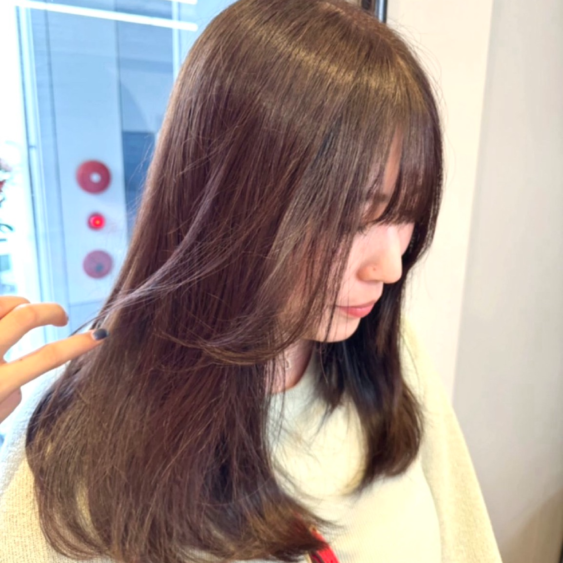 前髪カット＋髪質改善カラー＋バイカルテトリートメント