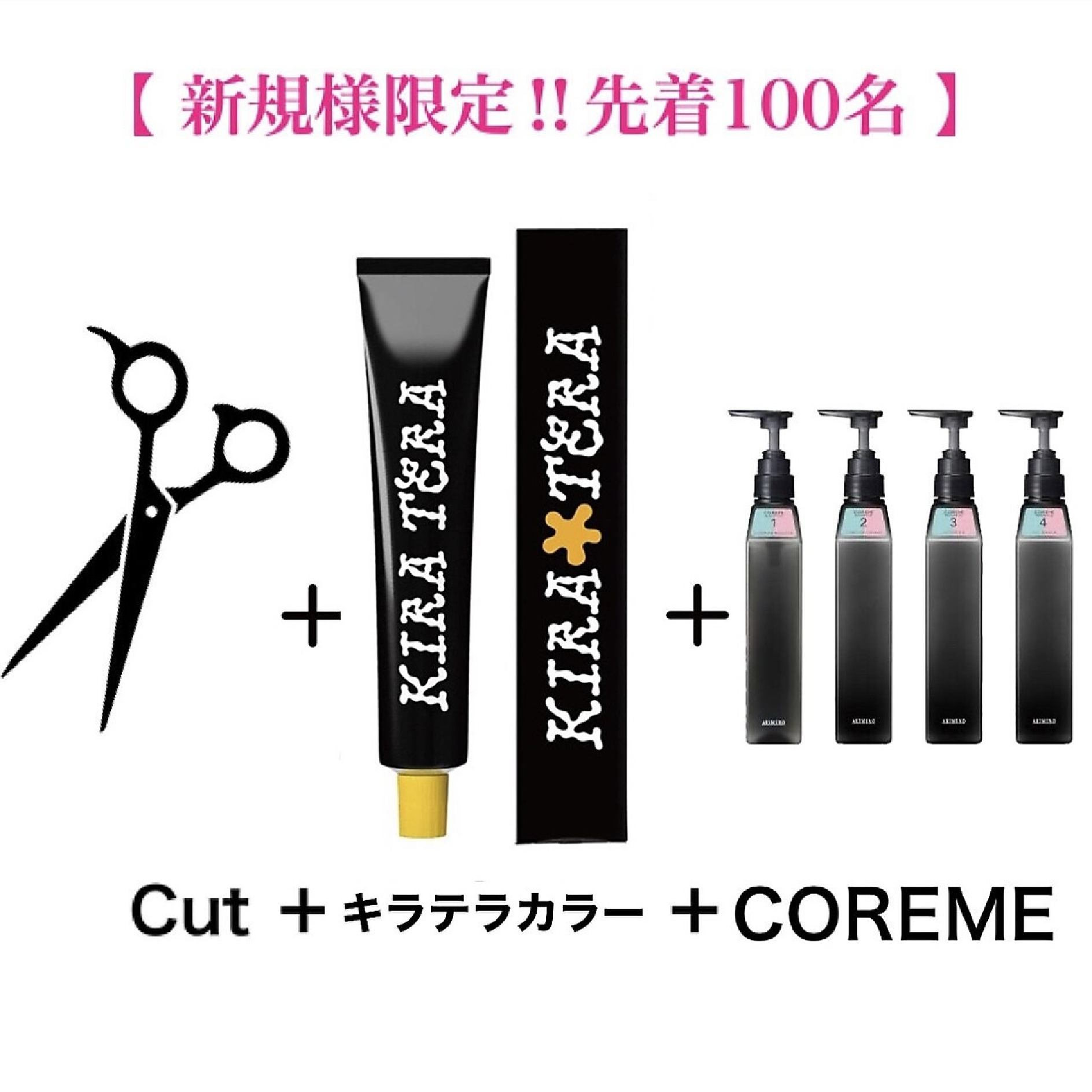【ご新規先着100名様限定COREME無料】カット+ダメージレスカラー+ COR