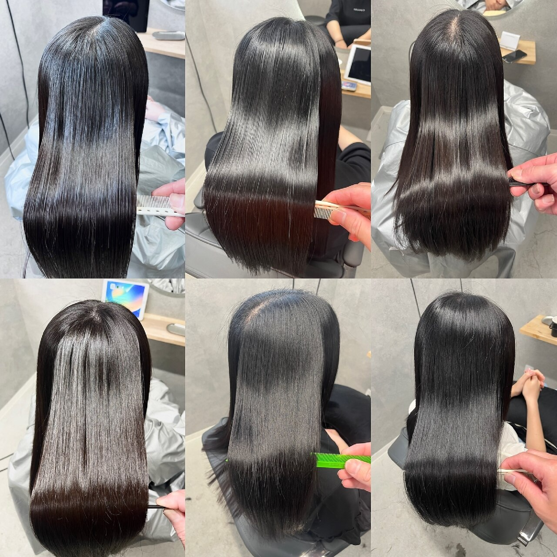 美髪縮毛矯正＋ケアカラー+トリートメント　ブリーチ毛可　カット追加可
