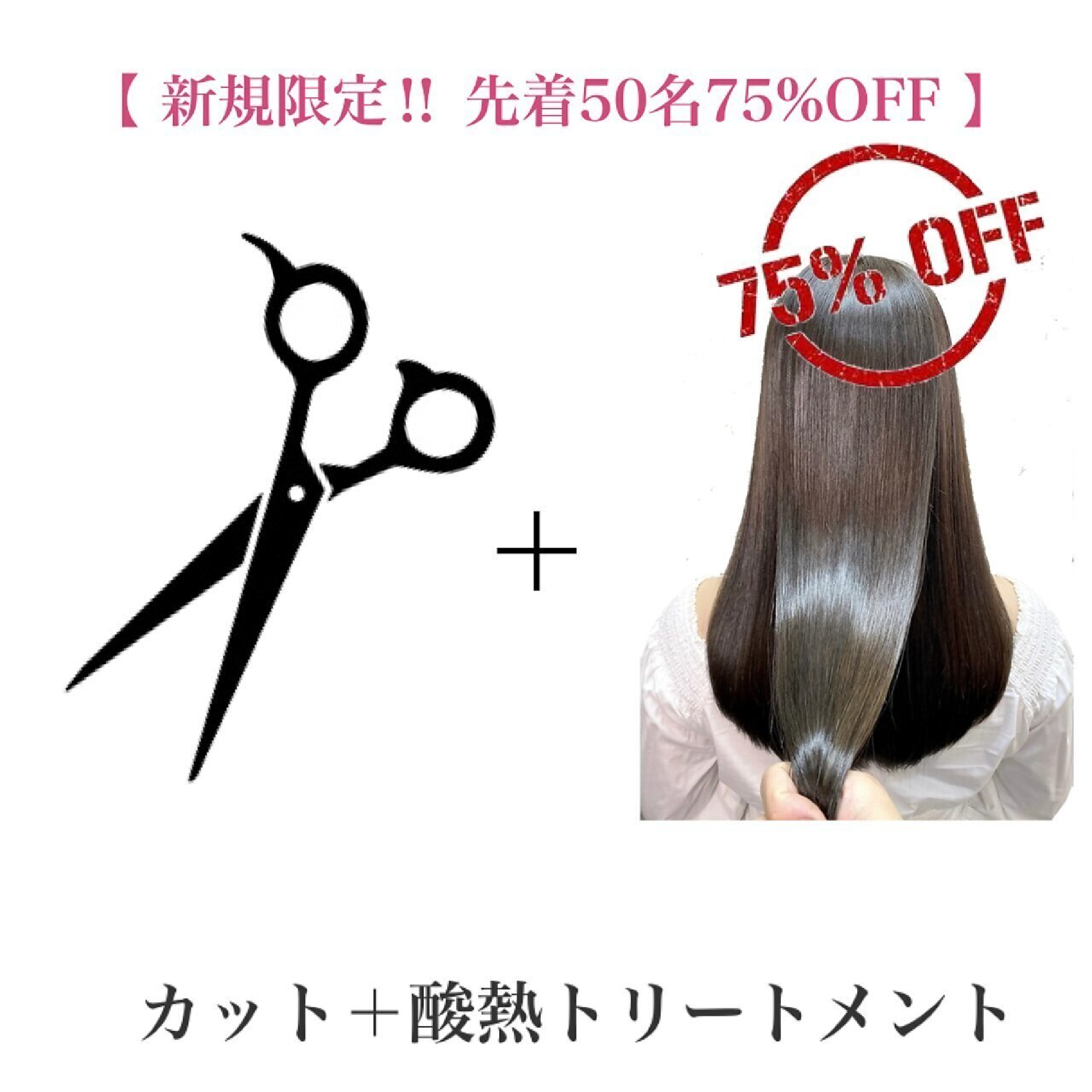 【ご新規様限定酸熱75%OFF】カット + 髪質改善ネオメテオ酸熱TR