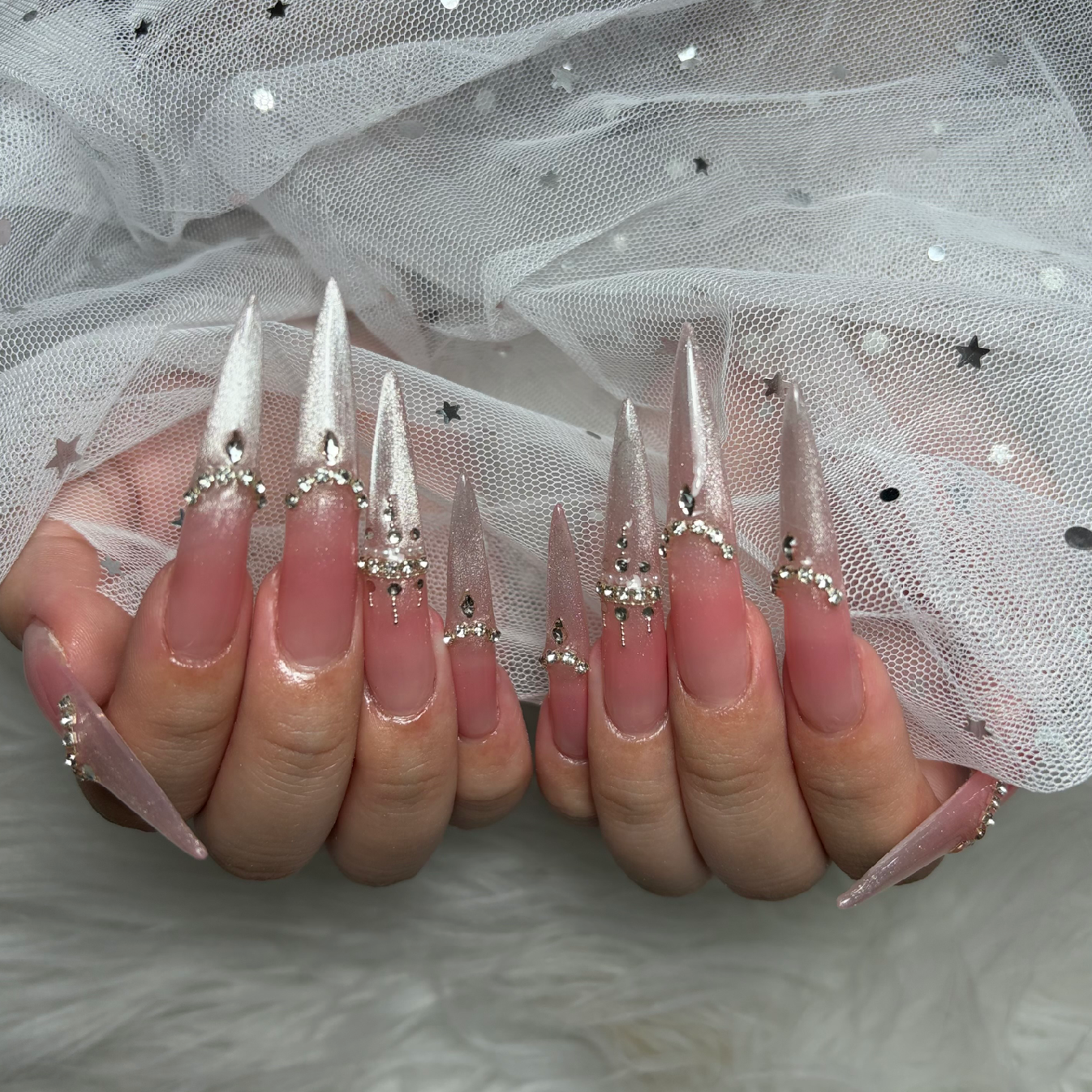 🎀EXTRA LONG 2XLチップ10本・アートやり➕パーツ付け放題