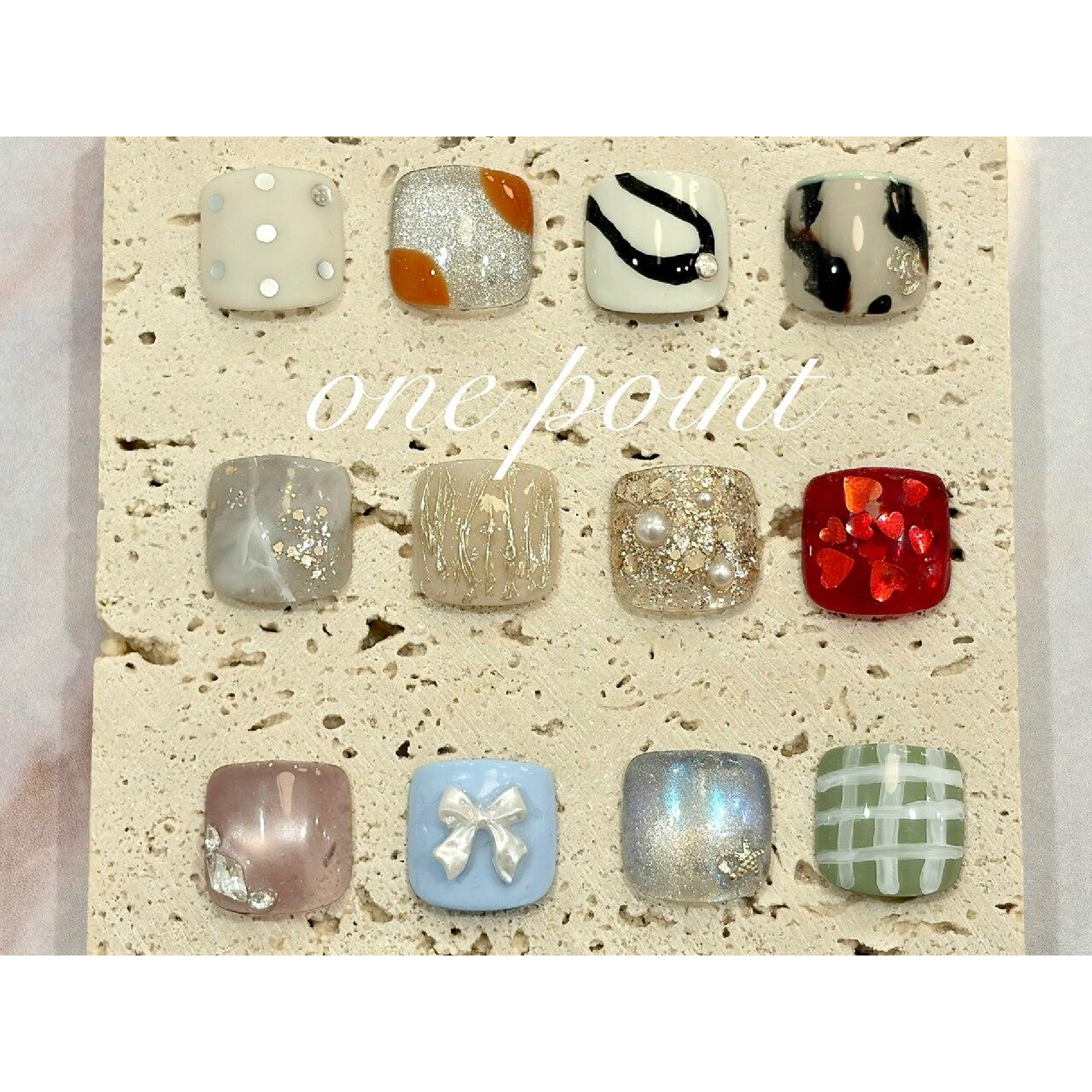 【フットネイル】フットワンポイントデザイン¥9500