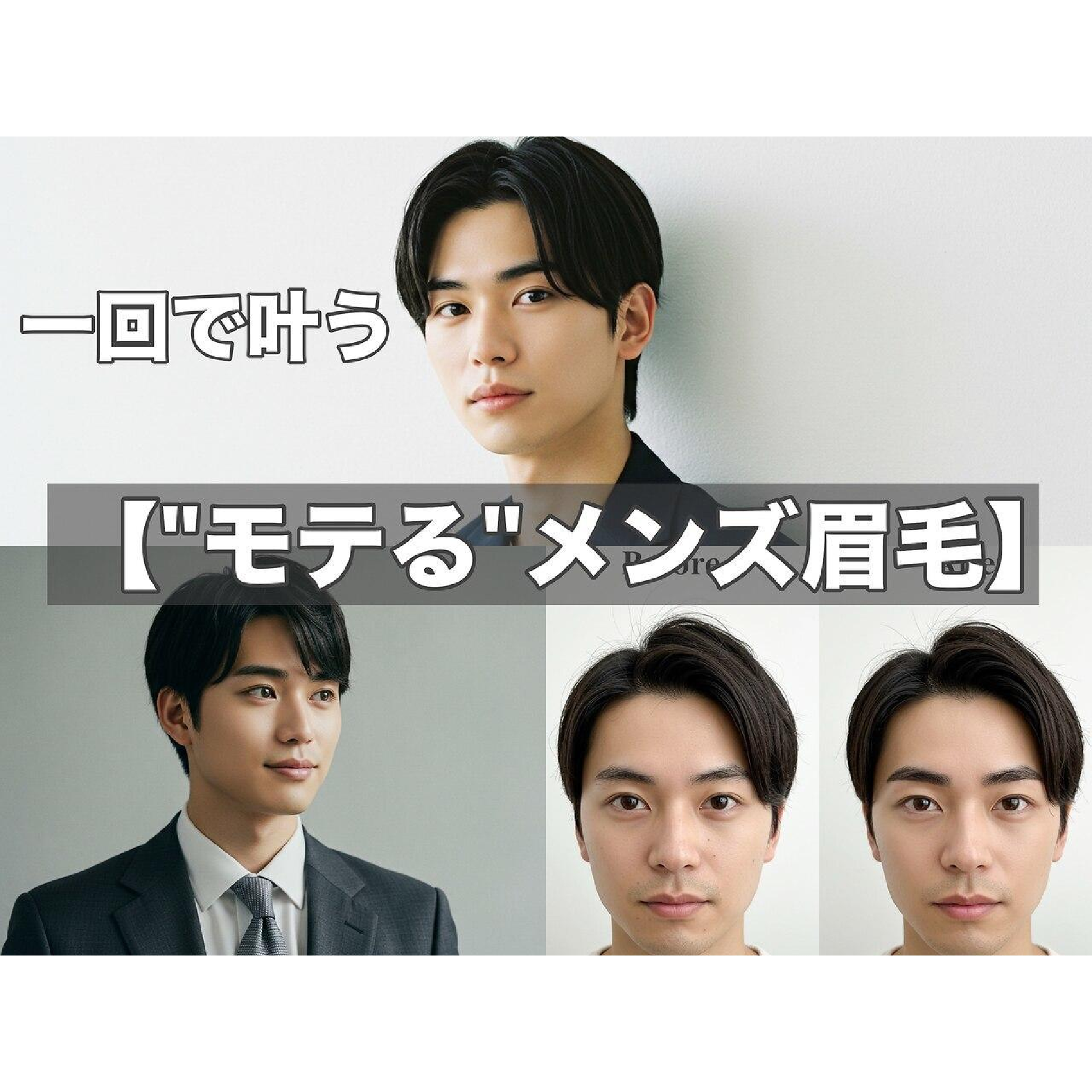 【眉に悩む全men'sへ】印象が変わる！メンズ美眉スタイリング ￥5,000→
