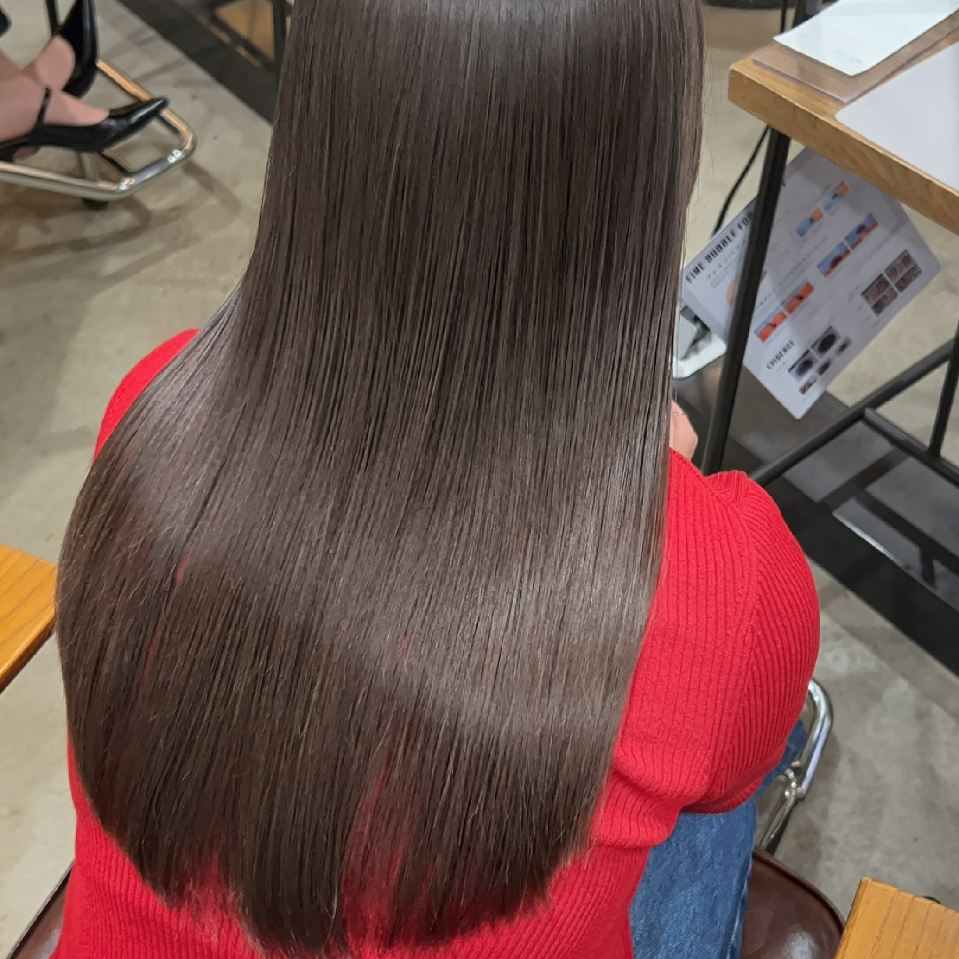 ✨透明感カラー+髪質改善ストレート+保湿TR 12950