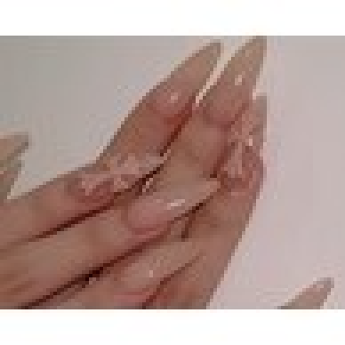 【ins話題】チップ長さだし*スキンカラー×クロムパーツ2個付¥11000