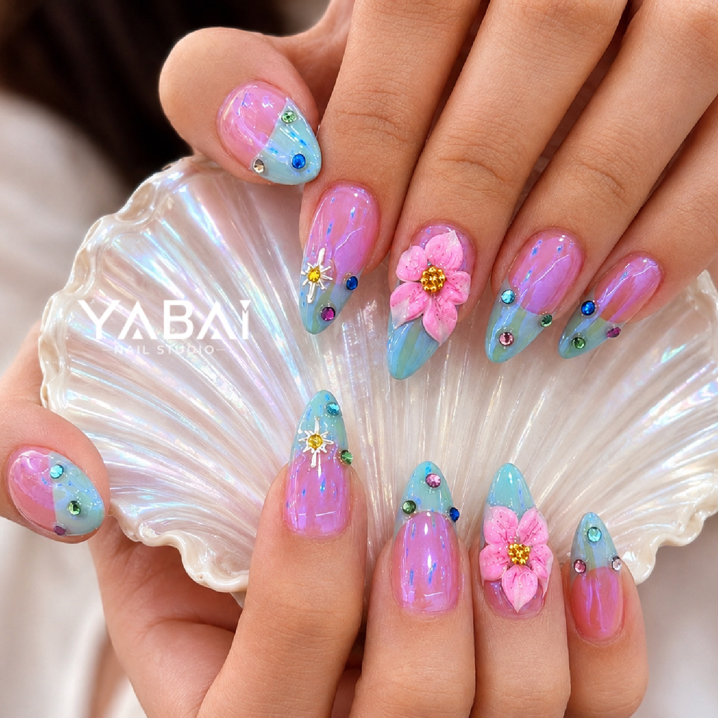 当店大人気✨お得！🎀ハンド10本持ち込みデザインOK+パーツ付け放